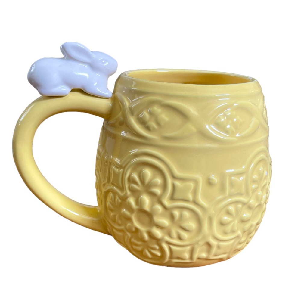 MAGENTA➕Embossed Rabbit Handle Mug